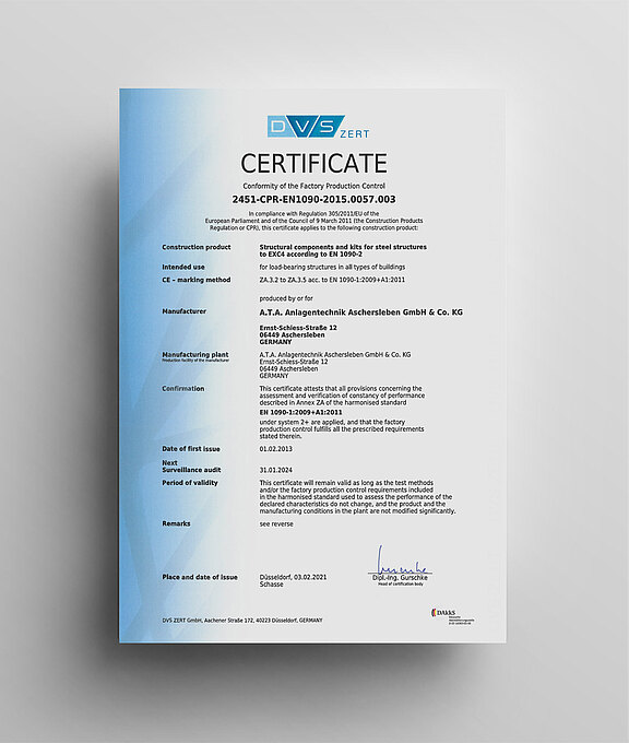 Certificate 2451-CPR-EN1090-2015.0057.003